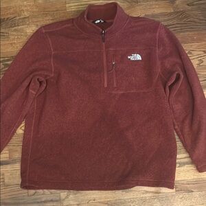 The North Face Red Zip Up Sweater Fleece Outdoor